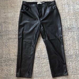 Abercrombie & Fitch Black Vegan Leather Pants